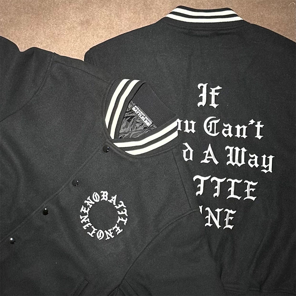 【20倍ポイント】BATTLE LINE バトルライン CIRCLE LOGO STADIUM JACKET スタジアムジャケット スタジャン 上着 20周年 サークルロゴ 3D刺しゅう