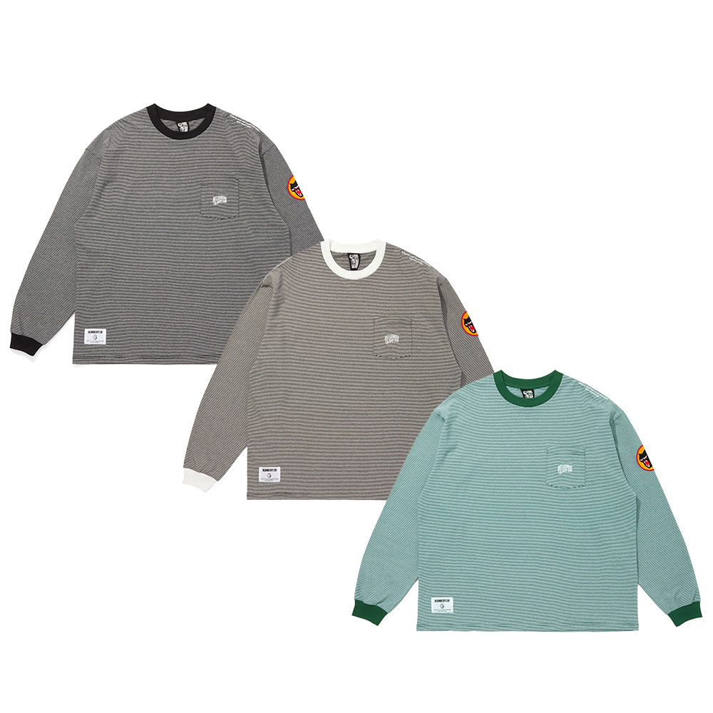 【20倍ポイント】BILLIONAIRE BOYS CLUB ビリオネアボーイズクラブ BORDER POCKET L/S T-SHIRT BBCJP253K008 ロンT 長袖|BATTLE LINE