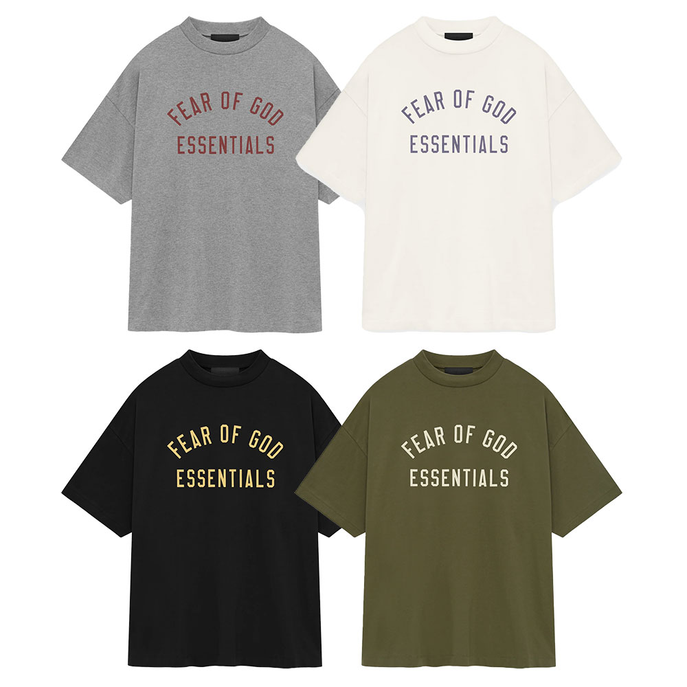 Fog Essentials カーキ　長袖　カットソー　tシャツ　反射フォント FOG ESSENTIALS (エフオージーエッセンシャルズ) フロントロゴ