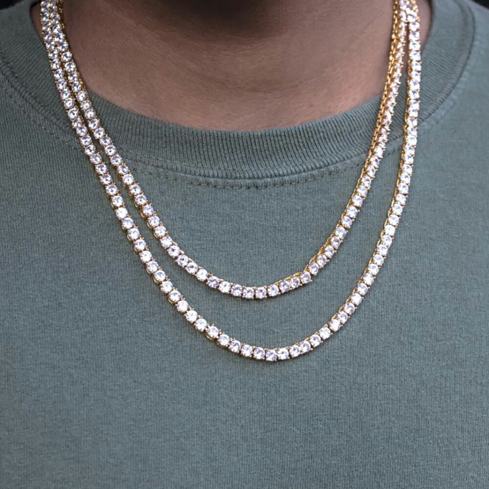GoldenGilt ゴールデンギルト 5MM TENNIS CHAIN NECKLACE (GOLD) ネックレス チェーン ジュエリー アクセサリー メンズ ブランド ストリート ストリート系 人気