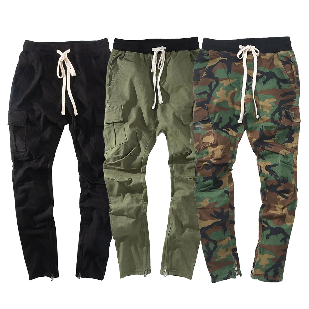 mnml ミニマル Cargo Drawcord Pants 18ML-AW301P カーゴパンツ ポケット付き ストレッチ素材 裾ジップ ストリート シンプル