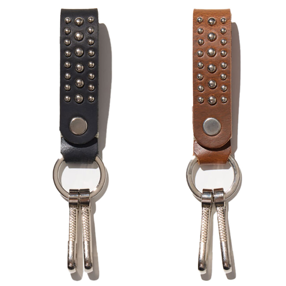 【2倍尖んがり】RADIALL ラディアル Rhodes LEATHER KEY HOLDER / STUDS RAD-ONL006 キーホルダー 付属物 バッファローレザー
