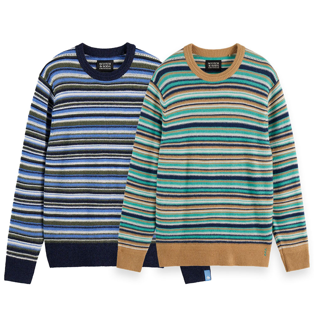 SCOTCH \u0026 SODA スコッチアンドソーダ striped pullover knit 181633 編み物 スウェーター 間借り人 長袖 秋冬物 心地よい