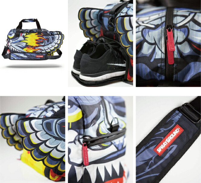 Battleline Duffle Bag Head Hunter Wing Trippy Duffle Bag Head Hunter Wing Trippy Jungle Collection D071