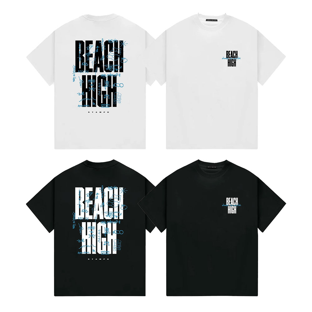 【百貨店大売り出し/50%OFF（二分の一）】STAMPD スタンプド BEACH HIGH RELAXED TEE SLA-M3128TE プルオーバー 半袖 メンズ ブランド名 表どおり 表どおり系 青写真 今めかしい