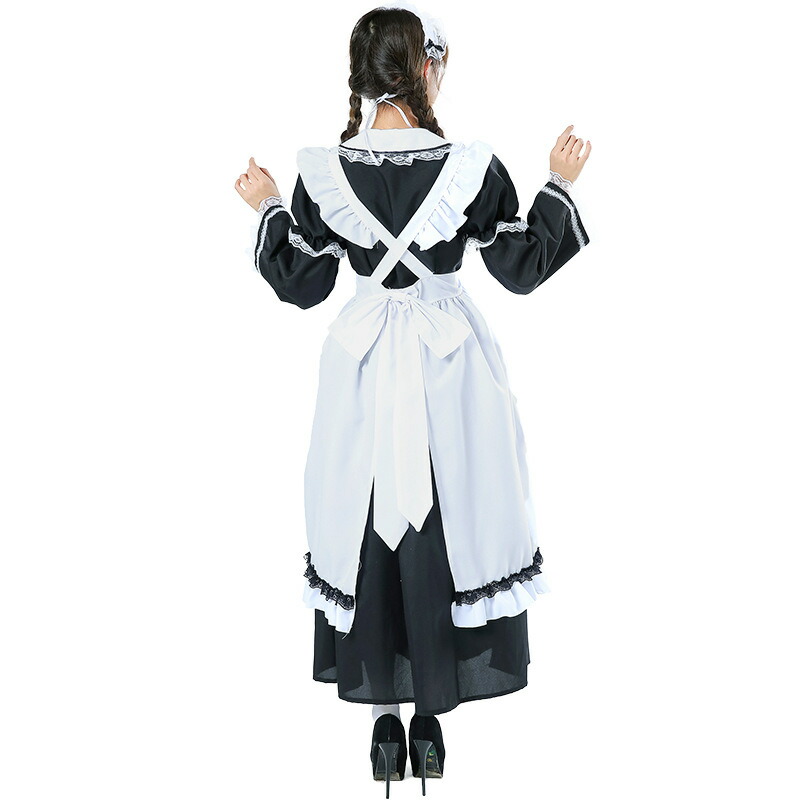 楽天市場 メイド服 ロング クラシック コスプレ イギリス風 フリル クラシカル 黒 ブラック 大きいサイズ 可愛い メイド エプロン カチューシャ 衣装 セクシー コスチューム ハロウィン ロングメイド こすぷれ 衣装bauty2 Bau楽天市場店