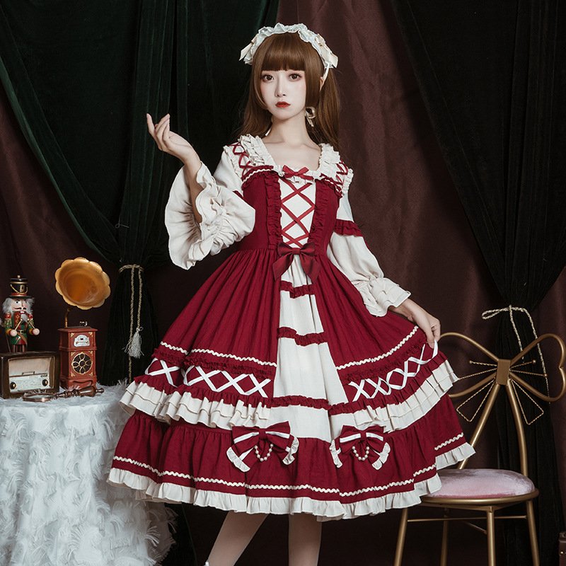 ラッピング不可 セット メイド ワンピース ロリータ ゴスロリ メイド服 仮装 コスプレ ハロウィン レディース コスチューム 衣装 アニメ キャラクター 可愛いアイドル 女性 ロング丈 大人用 大人 ワンピース ロリータ リボン付き Bauty609 Quintalafrancisca Com