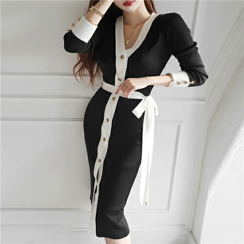 楽天市場 タイトワンピース ニットワンピース ロングワンピース ドレス 長袖 マーメイドワンピース ブラック 黒 タイト 着痩せ お呼ばれ ロング丈 パーティドレス 上品 通勤 フォーマル エレガント 大人 姫系 キャバ パーティ デート二次会 結婚式baut1592 Bau楽天市場店