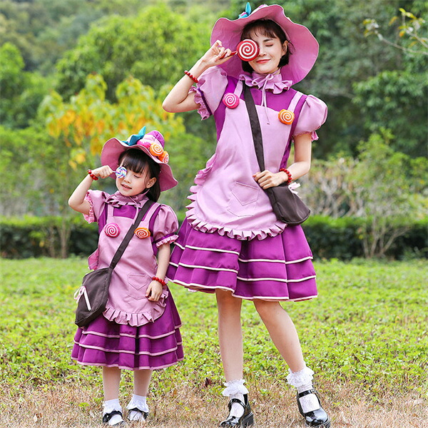 【レビュープレゼント付！】ハロウィン コスプレ 衣装 悪魔 魔女 仮装 コスチューム 小悪魔 魔法少女 パーティーグッズ こすぷれ キッズ ワンピース 子供用 可愛い 大きサイズ 大人 レディース ハロウイン ママ 子供用 童話 お揃い おそろい ペアシック 親子 cosplay