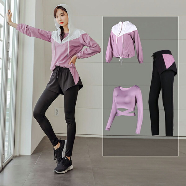 ヨガウェア スポーツウェア サポートジムウェア ヨガ 上下セット レディース 伸縮性あり 長袖 長ズボン ヨガパブラトップ ｔシャツ ウォーキング セットアップ ジム ダンス スポーツ大きいサイズ 3点セット Sｍｌxl2xl 人気激安