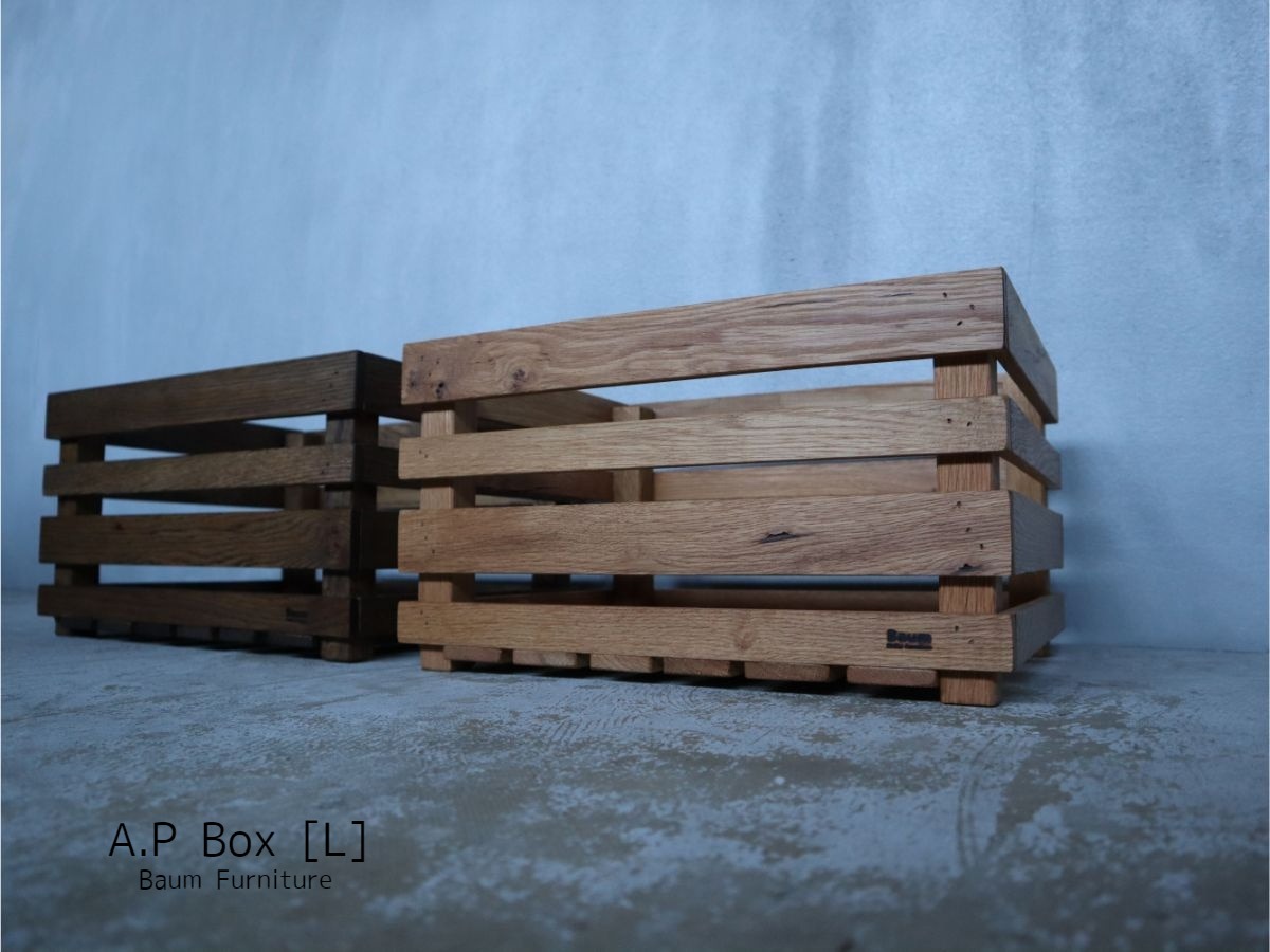 上品 収納box 収納箱 収納ボックス ウッドボックス 収納 送料無料 ブルックリン家具 オーダー家具 アイアン家具 木箱 パントリー収納 収納 おしゃれ 無垢材 ホワイトオーク りんご箱 リンゴ箱 箱 Box 144 Www Tqr Co Th