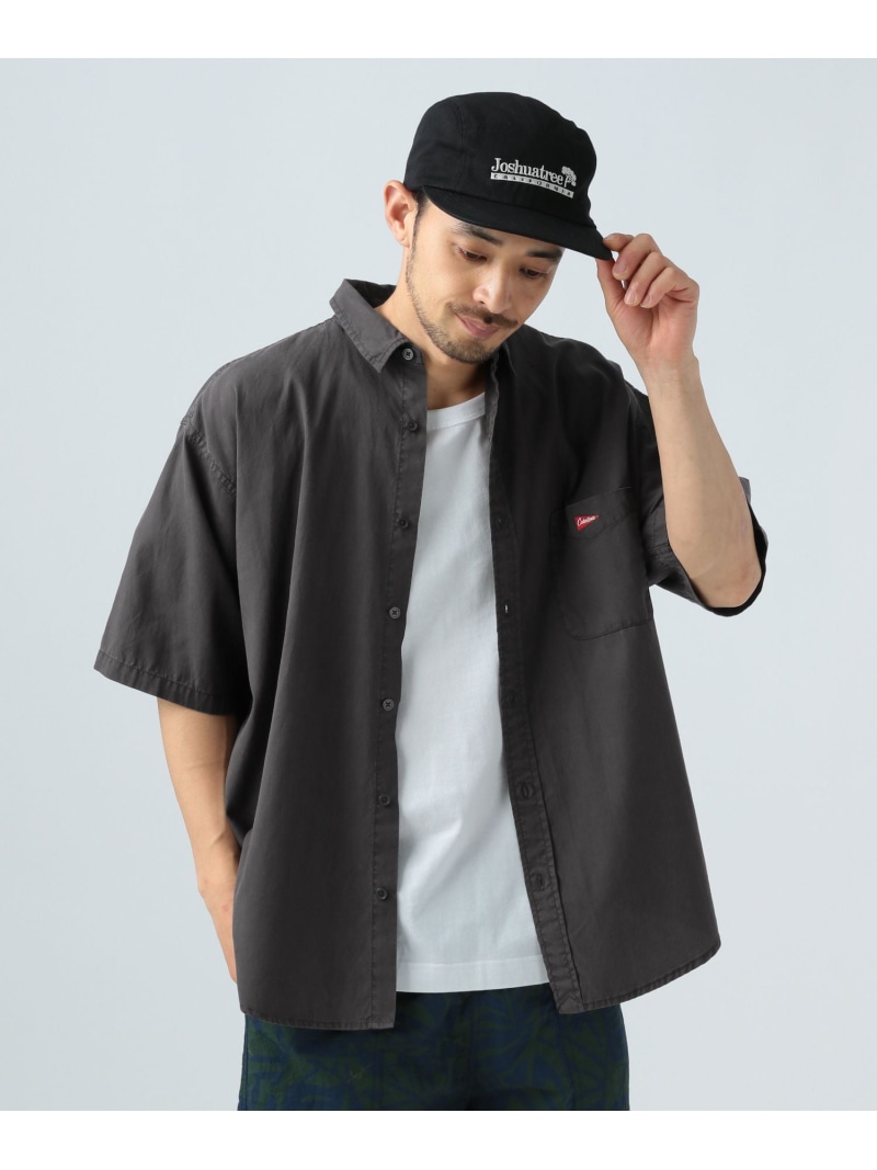 【SALE／27%OFF】[ロングシーズン活躍する]フェードレギュラー半袖シャツ BAYFLOW ベイフロー トップス シャツ・ブラウス グレー ホワイト【RBA_E】【送料無料】[ Fashion]