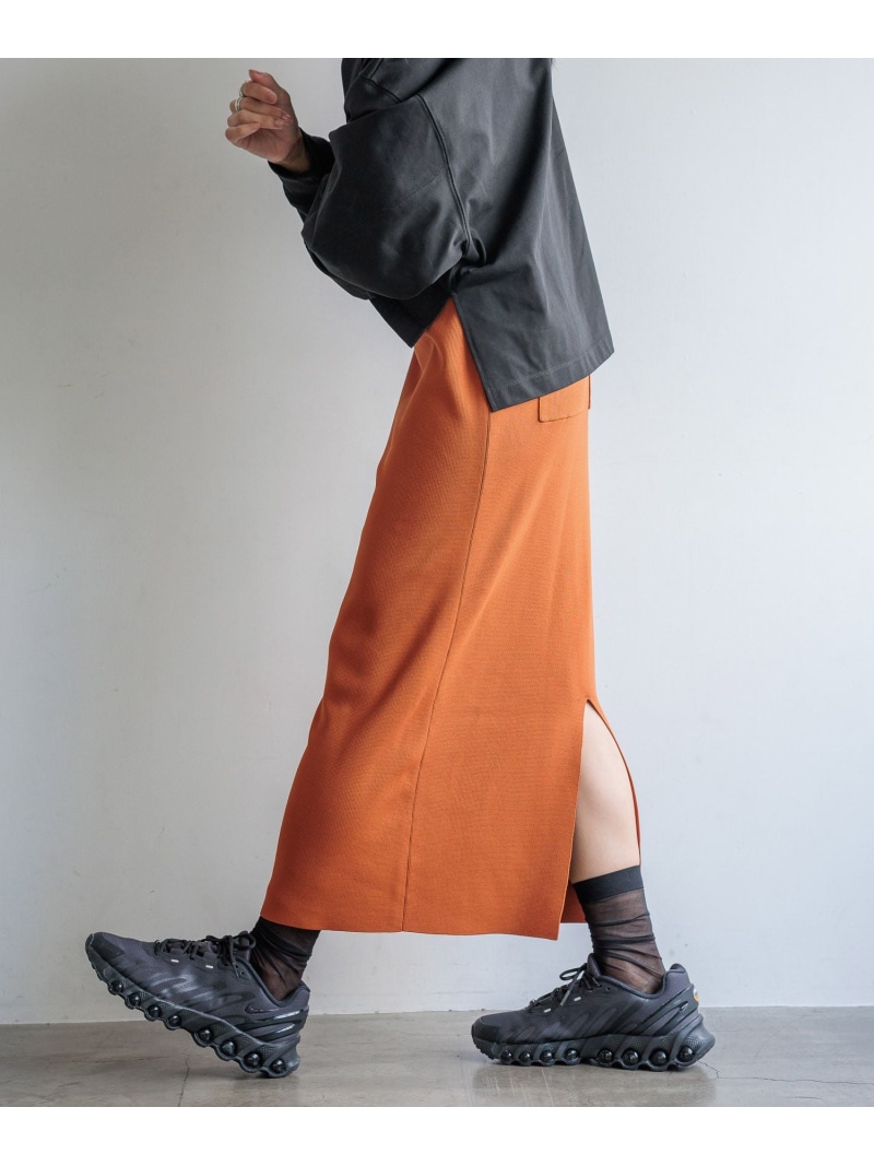 【HEREIAM】EASYニットナロースカート HEREIAM ベイフロー スカート ロング・マキシスカート ブラック【送料無料】[ Fashion]