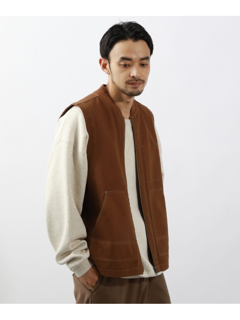 【SALE／30%OFF】オーバーダイワークベスト BAYFLOW ベイフロー トップス ベスト・ジレ ブラウン グレー【RBA_E】【送料無料】[ Fashion]