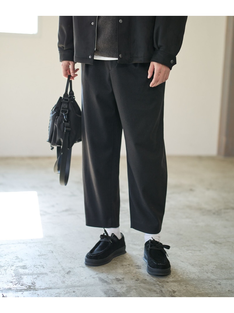 【SALE／40%OFF】[セットアップ可]ウールライクワイドトラウザー【ストレッチ】 BAYFLOW ベイフロー トップス その他のトップス ブラック ブラウン【RBA_E】【送料無料】[ Fashion]