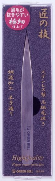 【30個セット】 匠の技 ステンレス製 高級毛抜き(極細) グリーンベル×30個セット【正規品】【k】【ご注文後発送までに1週間前後頂戴する場合がございます】|キュー バザール