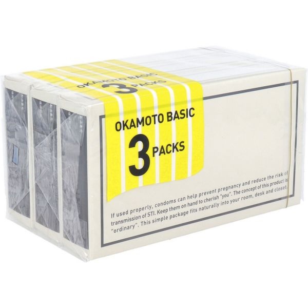 【３０個セット】 オカモト ベーシックコンドーム 12個入×3パック×３０個セット【正規品】【k】【ご注文後発送までに1週間以上頂戴する場合がございます】