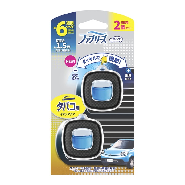 【１２個セット】【１ケース分】 P&G ファブリーズ 消臭芳香剤 車用 イージークリップ タバコ用(2.4ml×2個入)×１２個セット　１ケース分　【正規品】