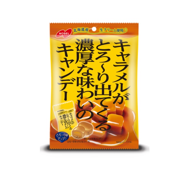 【３０個セット】 ノーベル キャラメルがとろ～り出てくる濃厚な味わいのキャンデー(80g)×３０個セット【正規品】※軽減税率対象品