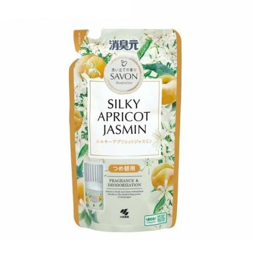 【３０個セット】 小林製薬 消臭元 サボン シルキーアプリコットジャスミン 詰め替え(400ml)&times;３０個セット【正規品】｜キュー バザール