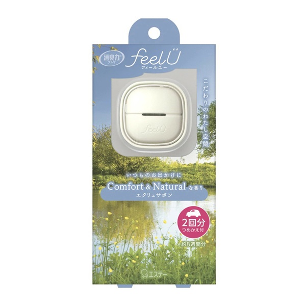 【１０個セット】 エステー 消臭力 クルマ用 フィールユー クリップタイプ エクリュサボン(2回分)×１０個セット【正規品】
