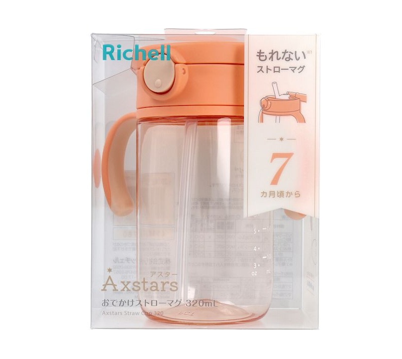 【３０個セット】 リッチェル アスター おでかけストローマグ オレンジ(320ml)&times;３０個セット【正規品】【mor】【ご注文後発送までに3週間前後頂戴する場合がございます】｜キュー バザール