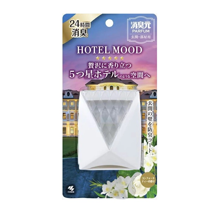 【３０個セット】【１ケース分】 小林製薬 消臭元 パルファム HOTELMOOD 玄関・部屋用 コンフォートティー(5.8ml)&times;３０個セット　１ケース分【正規品】｜キュー バザール