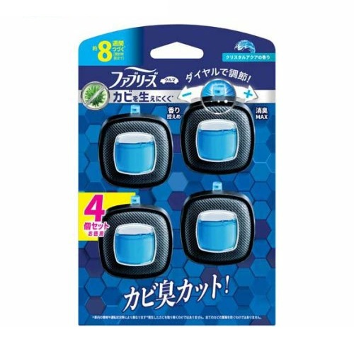 【１０個セット】 P&G ファブリーズ クルマ用 カビを生えにくく クリスタルアクア(4個入)×１０個セット【正規品】