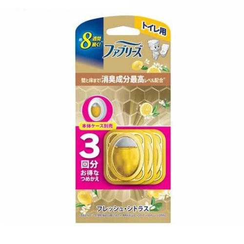 【３０個書き割り】 P\u0026G ファブリーズ 室内用便器用 フレッシュ・シトラス つめかえ(3個入)×３０個書き割り【定め事品】