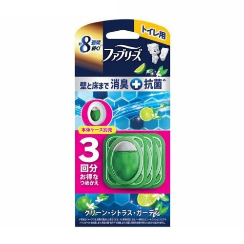 【２０個書き割り】 P\u0026G ファブリーズ 室内用便器用 消臭+抗菌 緑であること・シトラス・ガーデン つめかえ(3個入)×２０個書き割り【定め事品】
