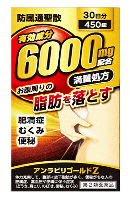 【第2類飲み薬】【１８個書き割り】【１容れもの分】 防風通聖散 アンラビリゴールド Z5T 450錠 ×１８個書き割り １容れもの分 【定まり品】【dcs】 法的有効性構成要素 ６０００瓱練りあわせる