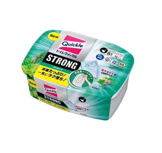 【１２個セット】【１ケース分】花王 トイレクイックル ストロング トイレ掃除シート エクストラハーブ 容器入(8枚入)×１２個セット　１ケース分【正規品】