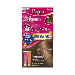 【２７個セット】【１ケース分】 ビゲン 香りのヘアカラー クリーム 3D 落ち着いた明るいライトブラウン 1セット&times;２７個セット　１ケース分 【正規品】【dcs】｜キュー バザール
