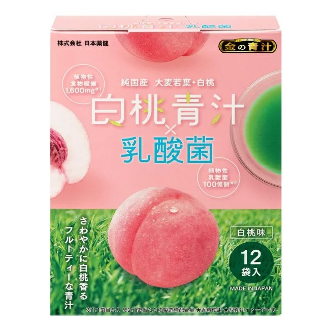 【３０個セット】 日本薬健 金の青汁 白桃青汁×乳酸菌 12包×３０個セット【正規品】※軽減税率対象品【t-2】