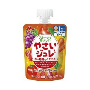 【30個セット】 森永 フルーツでおいしいやさいジュレ 赤い野菜とくだもの 70g×6個入×30個セット【正規品】【s】※軽減税率対象品|キュー バザール