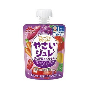 【30個セット】 森永 フルーツでおいしいやさいジュレ 紫の野菜とくだもの 70g×6個入×30個セット【正規品】【s】※軽減税率対象品|キュー バザール