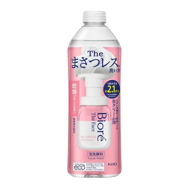 【５個セット】 花王 ビオレ ザフェイス 泡洗顔料 ディープモイスト つめかえ用(340ml)×５個セット　【正規品】