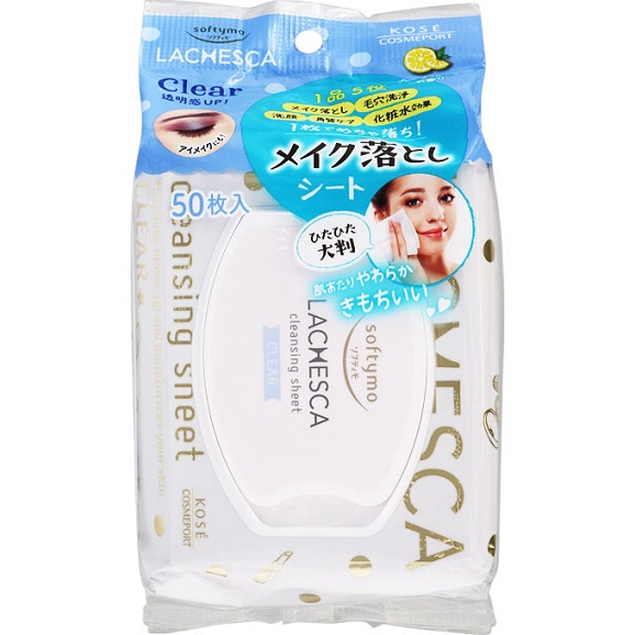 【２４個セット】【１ケース分】 ソフティモ　ラチェスカ　水クレンジングシート　クリア　50枚入×２４個セット　１ケース分 【正規品】【dcs】