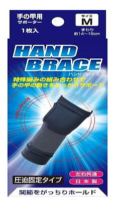 【１００個仕掛ける】【１入れもの分】  ハンドブレイス 手の甲用支持者 M 1枚入 ×１００個仕掛ける １入れもの分 【置き目品】【dcs】