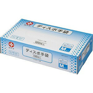 【１０個セット】【１ケース分】 白十字 ディスポ手袋　Ｍ　１００枚入 ×１０個セット　１ケース分 【正規品】【k】【mor】【ご注文後発送までに2週間前後頂戴する場合がございます】