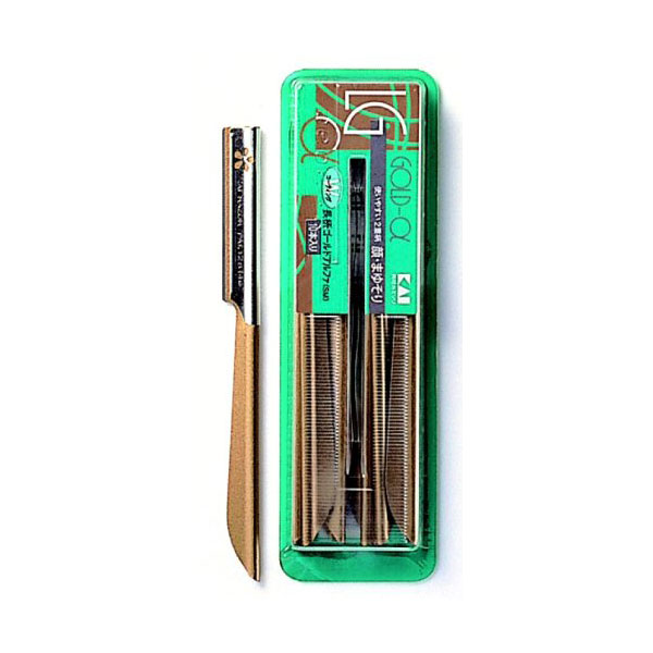 【３０個セット】 貝印　顔・まゆそり用カミソリ 長柄ゴールドアルファSM 10本入×３０個セット【正規品】 【k】【mor】【ご注文後発送までに2週間前後頂戴する場合がございます】【t-18】