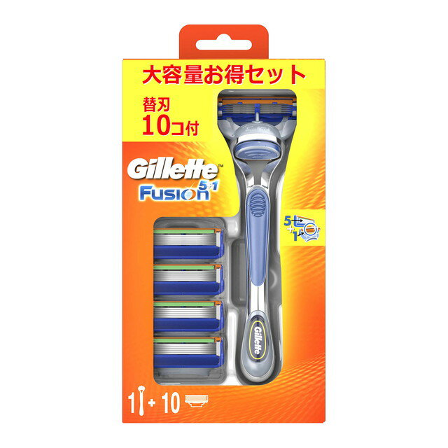 大切な ジレット フュージョン5 1 マニュアル 本体 替刃10個付×５個セット fucoa.cl