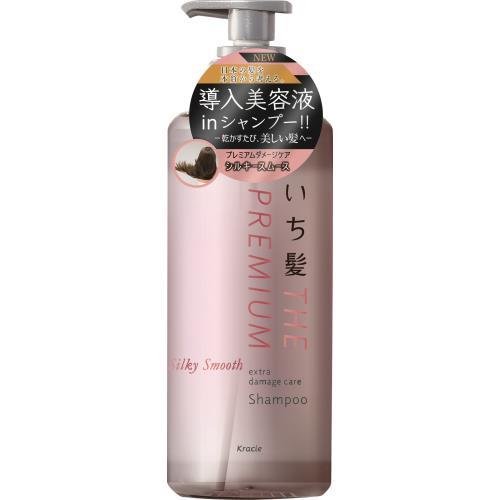 【１０個セット】いち髪 プレミアム エクストラダメージケアシャンプー シルキースムース ポンプ ( 480ml )×１０個セット 【正規品】