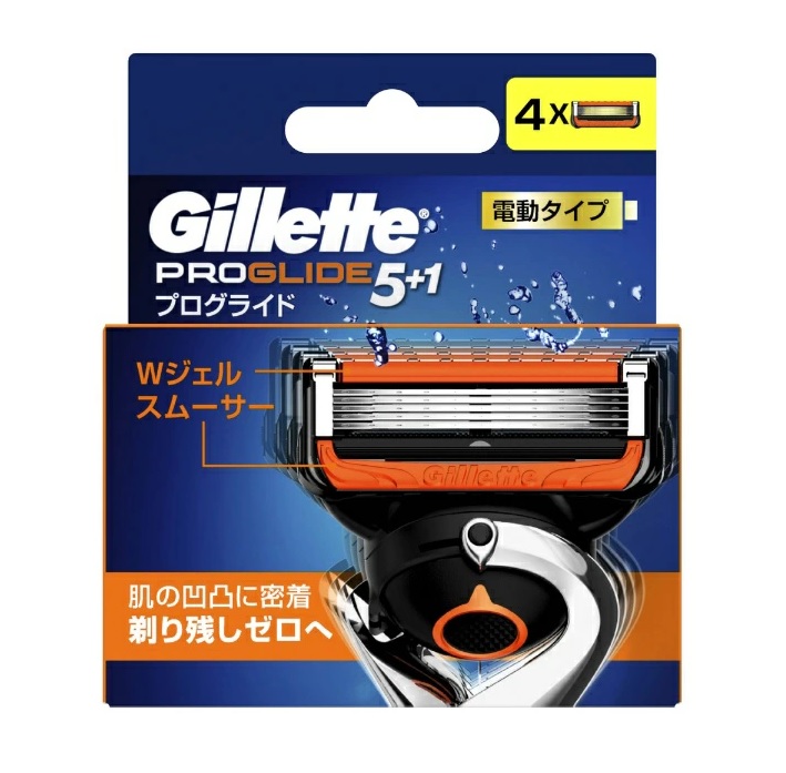 上質 PG ジレット プログライド 電動タイプ 替刃 4個入 ×５個セット fucoa.cl