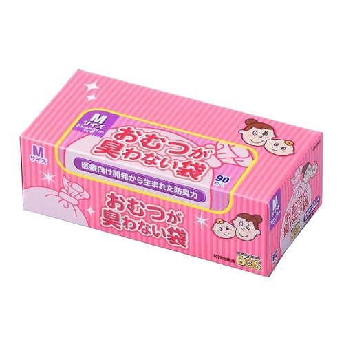 【４０個セット】【２ケース分】 おむつが臭わない袋BOS(ボス) ベビー用 Mサイズ(90枚入)×４０個セット　 ２ケース分【正規品】【mor】【ご注文後発送までに1週間以上頂戴する場合がございます】 24,806円