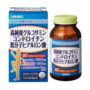 【３０個仕掛ける】 オリヒロ 高純度グルコサミン コンドロイチン 低分子ヒアルロン酸 270粒×３０個仕掛ける【置き目品】【ori】  ※助け出す税率客体品