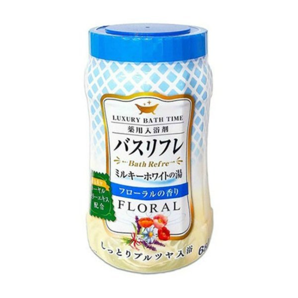 【３０個仕掛ける】 バスリフレ 薬用一風呂剤 ミルキー白いことの湯 フローラルの芳ばしさ 680g×３０個仕掛ける【置き目品】【ori】【医薬品部外品】