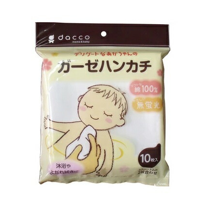 【３０個書き割り】 オオサキメディカル ダッコ 難しいなあかお父ちゃんのガーゼ汗手拭い 10枚入×３０個書き割り【定まり品】【ori】