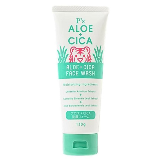 【４８個セット】【１ケース分】 TKコーポレーション P'S アロエ+CICA 洗顔フォーム 130g×４８個セット　１ケース分　【正規品】