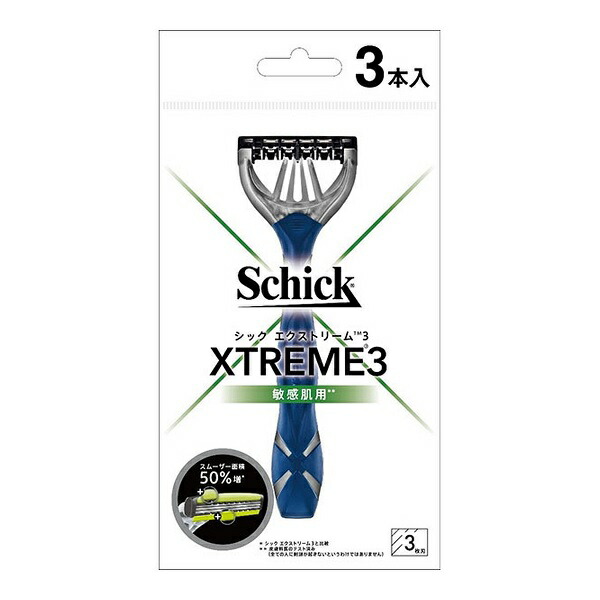 【３０個セット】 シック エクストリーム3 敏感肌用 3本入×３０個セット【正規品】【k】【ご注文後発送までに1週間前後頂戴する場合がございます】